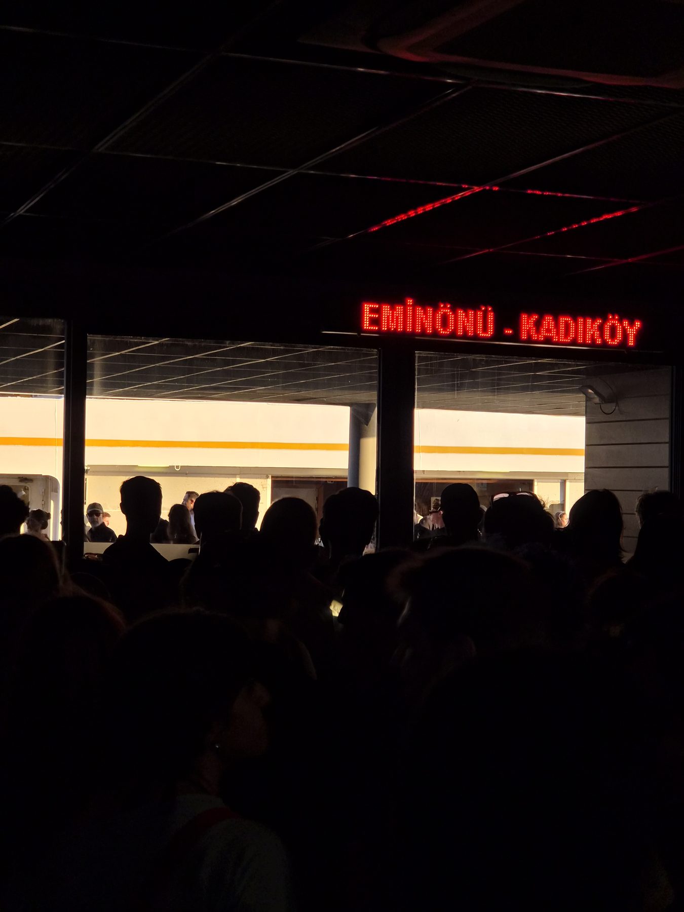 The last boat to Kadıköy, more or less.
